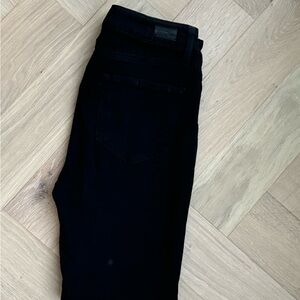Paige Hoxton skinny ankle-length jean, color black shadow, high waist, size 27